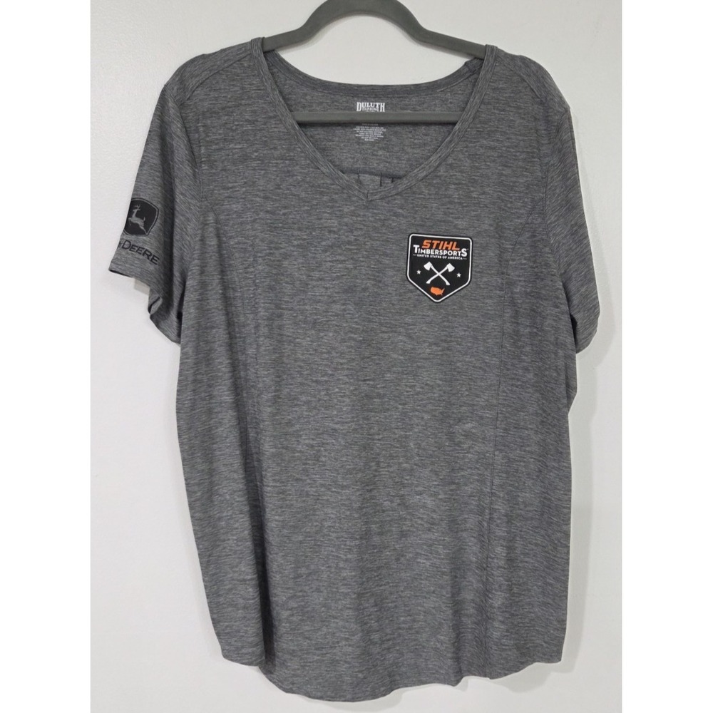 Duluth Trading Stihl Timbersports Women's Heathered Gray Shirt XL